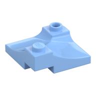 Brick Curved, Internal Double, 3 x 3 with 1/3 Inverted Cutout, Corner (Bright Light Blue)