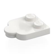 Plate Special 2 x 3 with Cloud Edge (White)