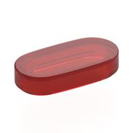 Tile Round 1 x 2 (Trans-Red)