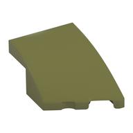 Brick Wedged, Curved 3 x 2 with Stud Notch Right (Olive Green)