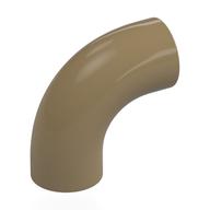 Brick Round 1 x 1 diameter Tube with 90 Degree Elbow (2 x 2 x 1) and Axle Holes (Crossholes) at each end (Dark Tan)
