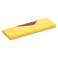 Tile 2 x 6 with Reddish Brown Splotch on Edge Print (Yellow)