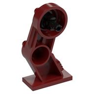 Mech Leg, Right, with Black Pin (Dark Red)