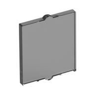 Glass for Window 1 x 2 x 2 Flat (Trans-Black)