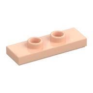 Plate Special 1 x 3 with 2 Studs with Groove and Inside Stud Holder (Jumper) (Light Nougat)