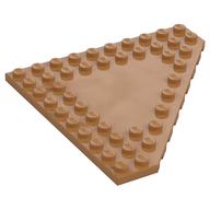 Wedge Plate 10 x 10 Cut Corner [No Centre Studs] (Medium Nougat)