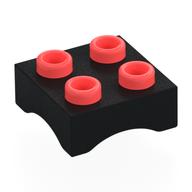 Plate Special 2 x 2 with Rubber Foot (Black)