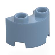 Brick Round, Half 1 x 2 (Sand Blue)