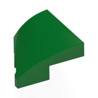 Brick Wedged, Curved 2 x 2 with Stud Notch Right (Green)