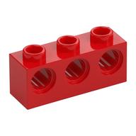 Technic Brick 1 x 3 [3 Pin Holes] (Red)