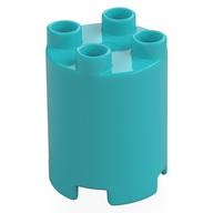 Duplo Brick Round 2 x 2 x 2 (Medium Azure)