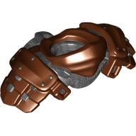 Minifig Neckwear Armour Ninja with Pearl Titanium Katana Holder Pattern (Reddish Brown)