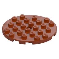 Plate Round 6 x 6 with Hole (Dark Orange)