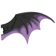 Creature Body Part, Dragon Wing 19 x 11 with Marbled Trans-Purple Pattern (Black)