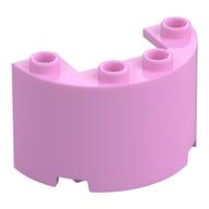 Cylinder Half 2 x 4 x 2 with 1 x 2 Cutout (Bright Pink)