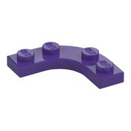 Plate Round Corner 3 x 3 with 2 x 2 Round Cutout (Dark Purple)
