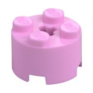 Brick Round 2 x 2 with Axle Hole (Bright Pink)