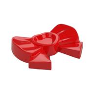 Headwear Accessory Bow with Heart, Long Ribbon and Pin (Red)