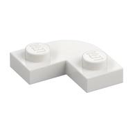 Plate Round Corner 2 x 2 with 1 x 1 Cutout (White)