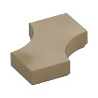 Tile Special 2 x 2 with 2 Quarter Round Cutouts (Dark Tan)