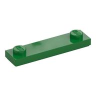 Plate Special 1 x 4 with 2 Studs with Groove [New Underside] (Green)