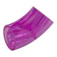 Brick Round 2 x 2 D. Tube with 45° Elbow and Axle Holes (Crossholes) at Each End [LONG] (Trans-Dark Pink)