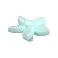 Plant, Flower with 5 Pointed Petals and Pin (Light Aqua)