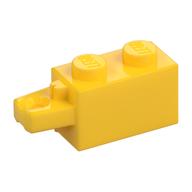 Hinge Brick 1 x 2 Locking with 1 Finger Horizontal End (Yellow)