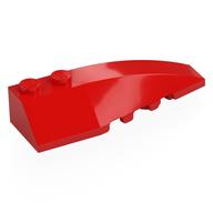 Brick Wedged, Curved 6 x 2 Right, Smooth Inner Walls (Red)