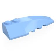 Brick Wedged, Curved 6 x 2 Right, Smooth Inner Walls (Bright Light Blue)
