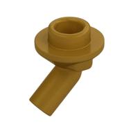 Bar, Angled with 1 x 1 Round Plate / Stud on End (Pearl Gold)