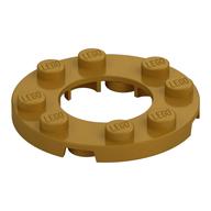 Plate Round 4 x 4 with 2 x 2 Round Opening (Pearl Gold)