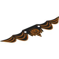 Banner, Black Background, Orange Streamer, Pumpkin Print ([No Color/Any Color])