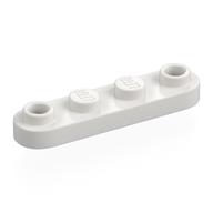 Plate Special 1 x 4 Rounded with 2 Open Studs (White)