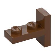 Bracket 1 x 2 with 1 x 2 Vertical Studs (Reddish Brown)