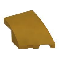 Brick Wedged, Curved 3 x 2 with Stud Notch Right (Pearl Gold)