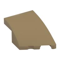 Brick Wedged, Curved 3 x 2 with Stud Notch Right (Dark Tan)