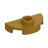 Plate Special Round 1 x 2 Half Circle with Stud (Jumper) (Pearl Gold)