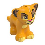 Animal, Big Cat Cub with Medium Nougat Eyeshadows, Dark Pink Nose, Bright Light Yellow Nose, Toes Print (Bright Light Orange)