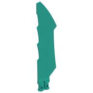 Weapon Sword with Jagged Edges, Double Axle Hole (Dark Turquoise)