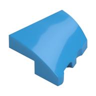 Brick Wedged, Curved 2 x 2 with Stud Notch Left (Dark Azure)