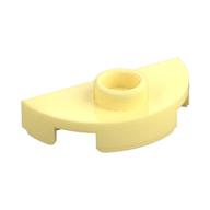 Plate Special Round 1 x 2 Half Circle with Stud (Jumper) (Bright Light Yellow)