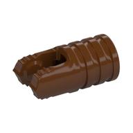 Hinge Cylinder 1 x 2 Locking with 2 Click Fingers and Axle Hole, 7 Teeth (Reddish Brown)