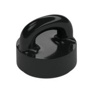 Tile Special Round 1 x 1 Special with Clip-Bar (Black)