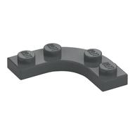 Plate Round Corner 3 x 3 with 2 x 2 Round Cutout (Dark Bluish Gray)