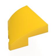 Brick Wedged, Curved 2 x 2 with Stud Notch Right (Yellow)