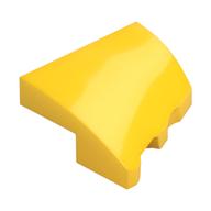 Brick Wedged, Curved 2 x 2 with Stud Notch Left (Yellow)