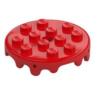 Plate Special Round 4 x 4 with Melting Drops/Icing on Sides (Red)