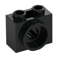 Brick Special 1 x 2 x 1 1/3 with Rotation Joint Socket (Black)