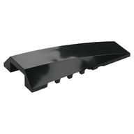 Brick Wedged, Curved 4 x 8 No Top Studs (Black)